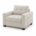Einzelsessel Stoff Beige 80x90x85 cm