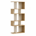 Bücherregal Holzwerkstoff Weiß Eiche 180x60x24 cm
