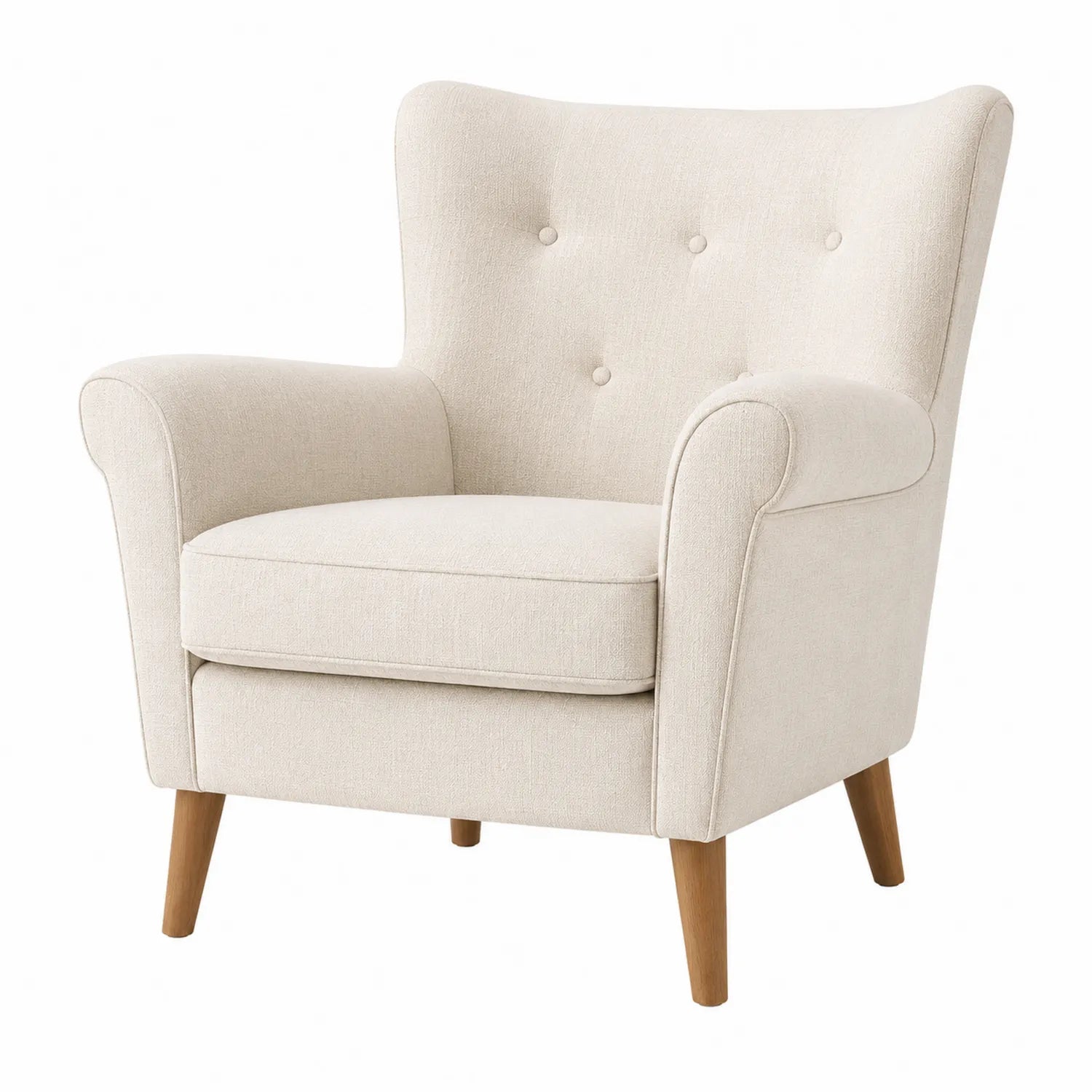 Sessel Textilgewebe Creme 75x80x90cm