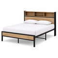 Doppelbett Metallrahmen mit Stauraum Kopfteil 200x160cm