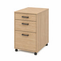 Holz Aktenschrank mit Rollen, 3 Schubladen