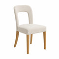 Esszimmerstuhl Holzgestell Stoff Beige 92cm