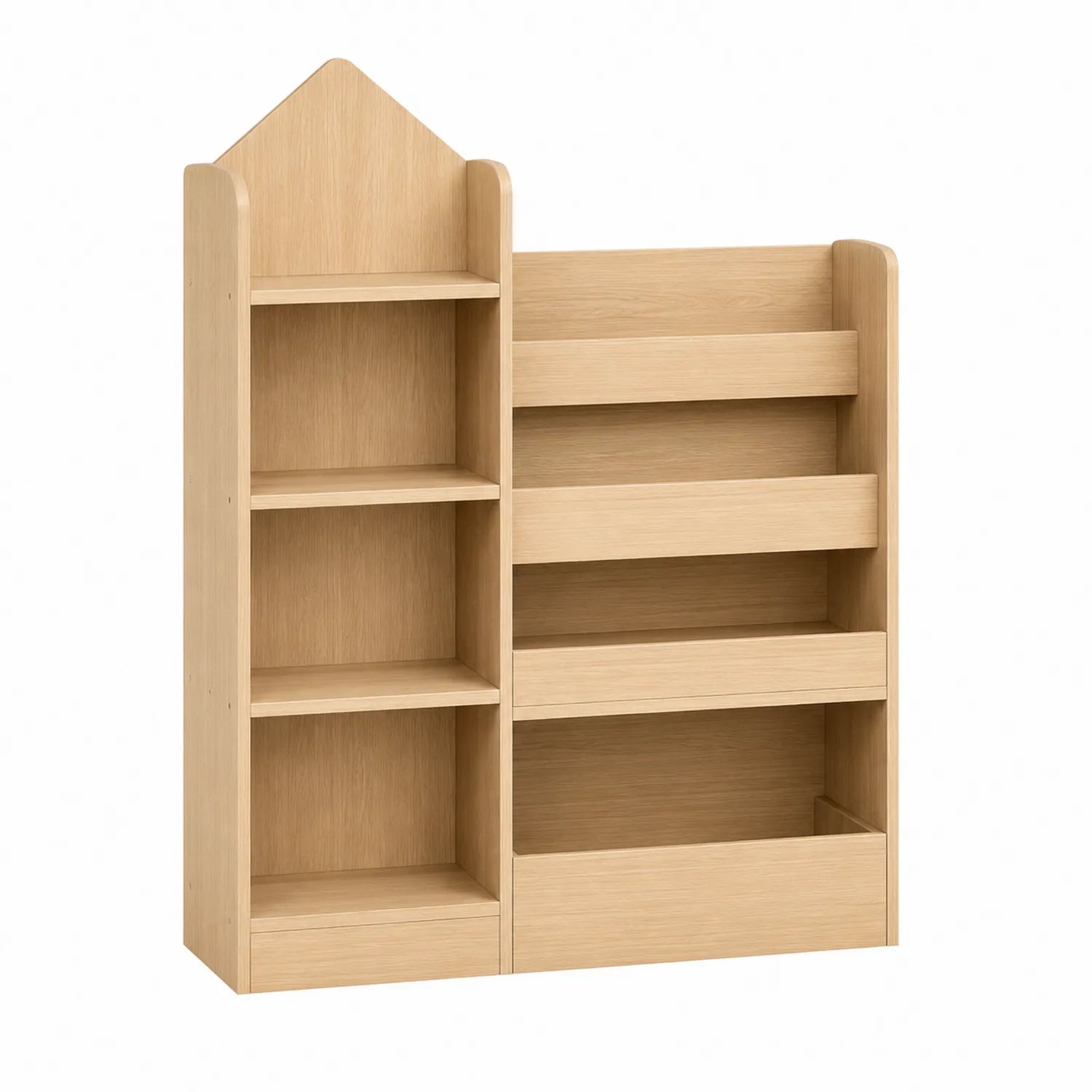 Holz Bücherregal MDF mit Eichenfurnier 80x120x30 cm