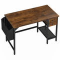 Schreibtisch aus Holzspanplatte und Metall Braun 120x60 cm