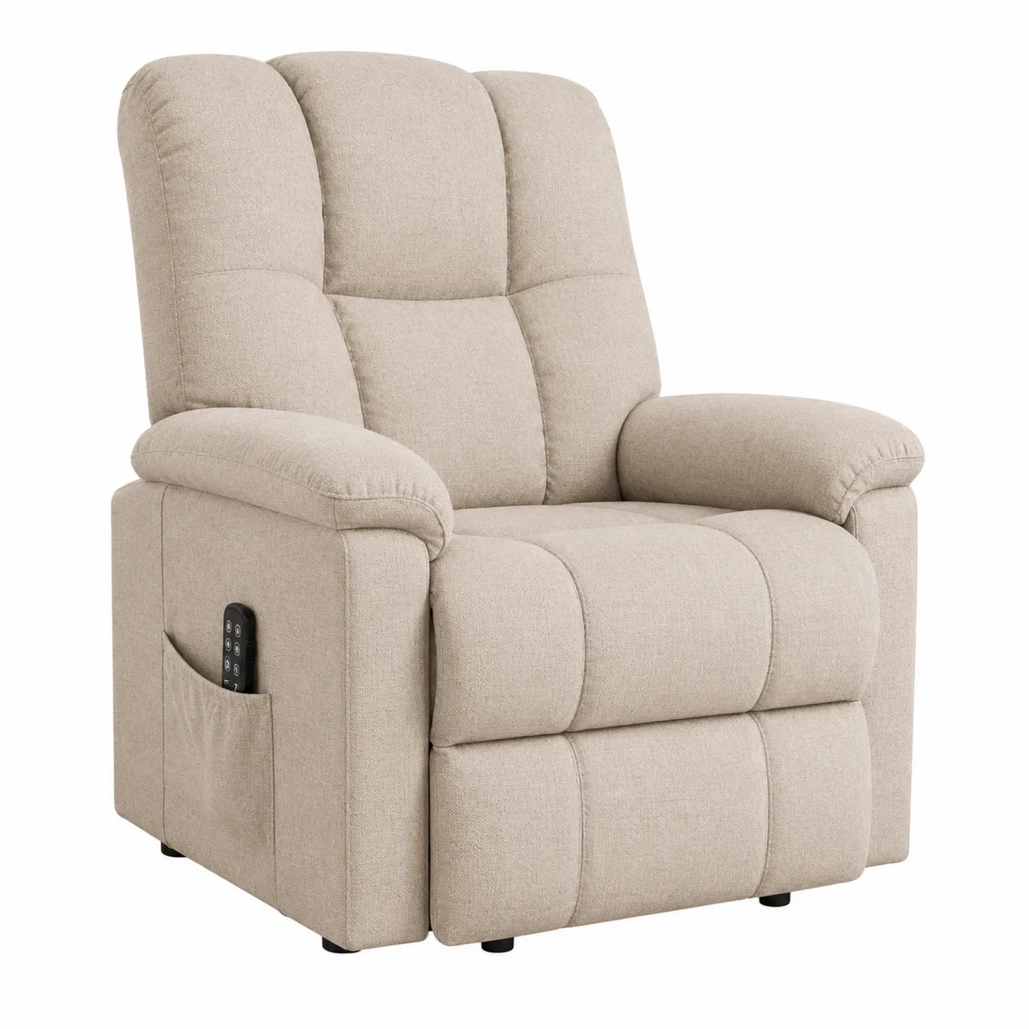 Verstellbarer Polstersessel Leinen Beige