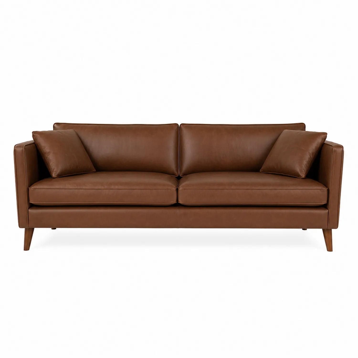 3-Sitzer Ledersofa Braun 200x90x85cm