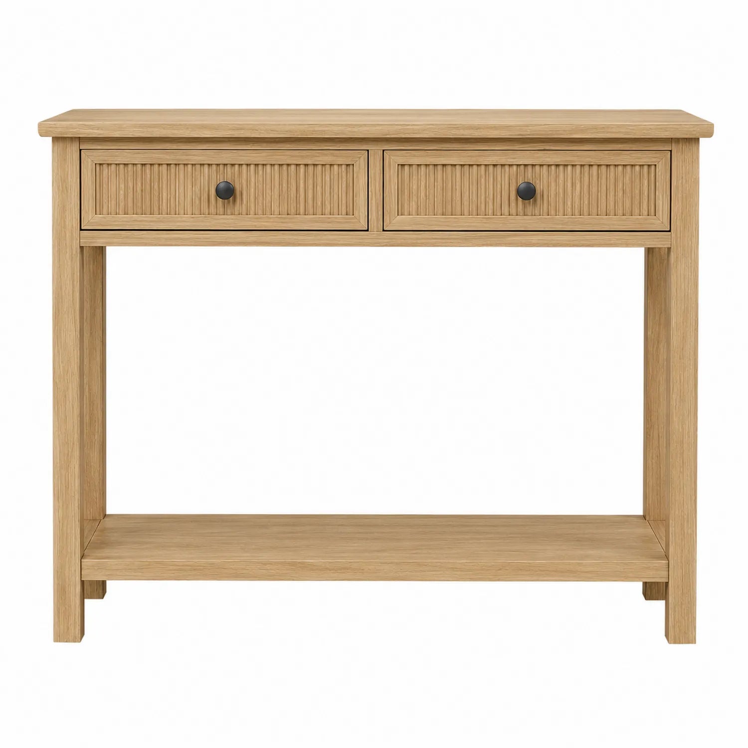 Konsolentisch Eiche 2 Schubladen 120 x 40 x 80 cm